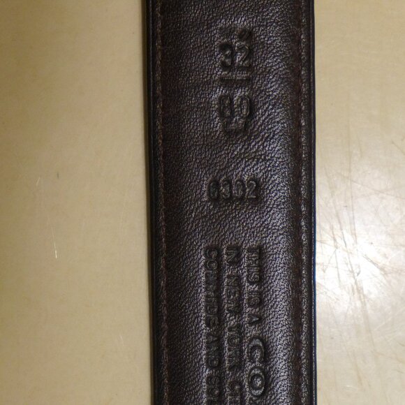 Coach Tab Belt 32" Brown 6305 - Picture 3 of 5